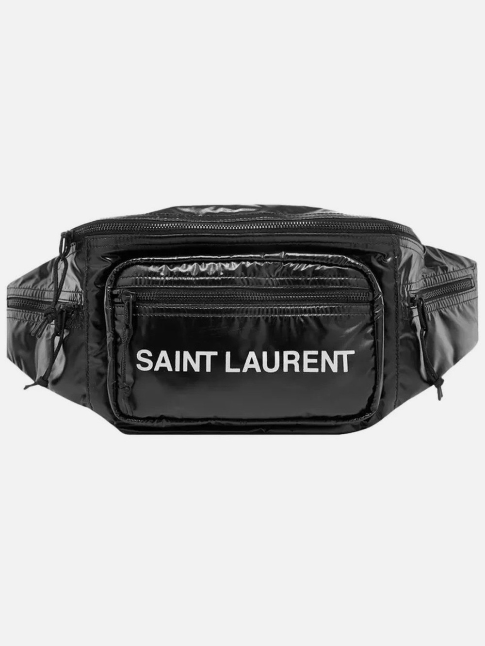 Saint Laurent Black Nylon Logo Belt Bag